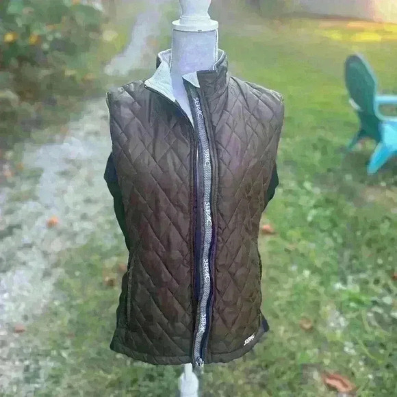 Serac women’s quilted vest. Size XL. Brown and cream. Serac brand vest. Fall - Picture 4 of 9